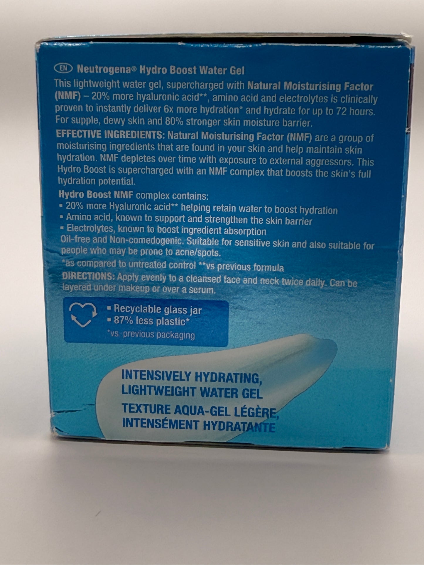 Neutrogena Hydro Boost Water Gel, 24 Hr Hydration for Normal/Oily Skin, Signature Fragrance, Face Moisturizer with Hyaluronic Acid, Skin Care for Juicy, Deeply Hydrated Skin, 1.7 oz