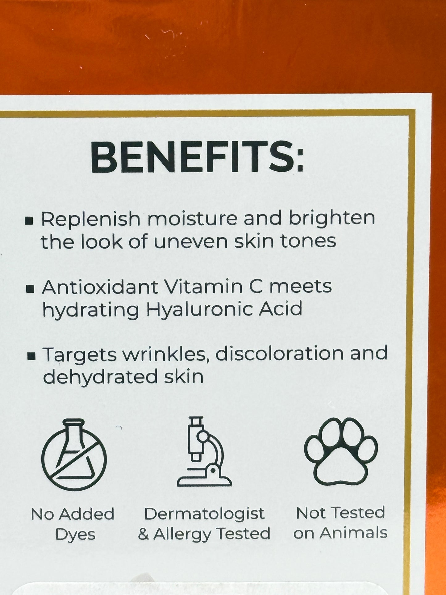 Neogold brightening face serum