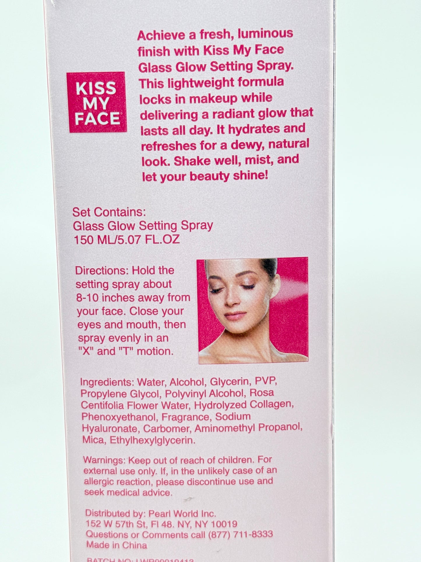 kiss my face glass glow setting spray