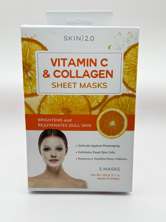 VITAMIN C & COLLAGEN SHEET MASKS