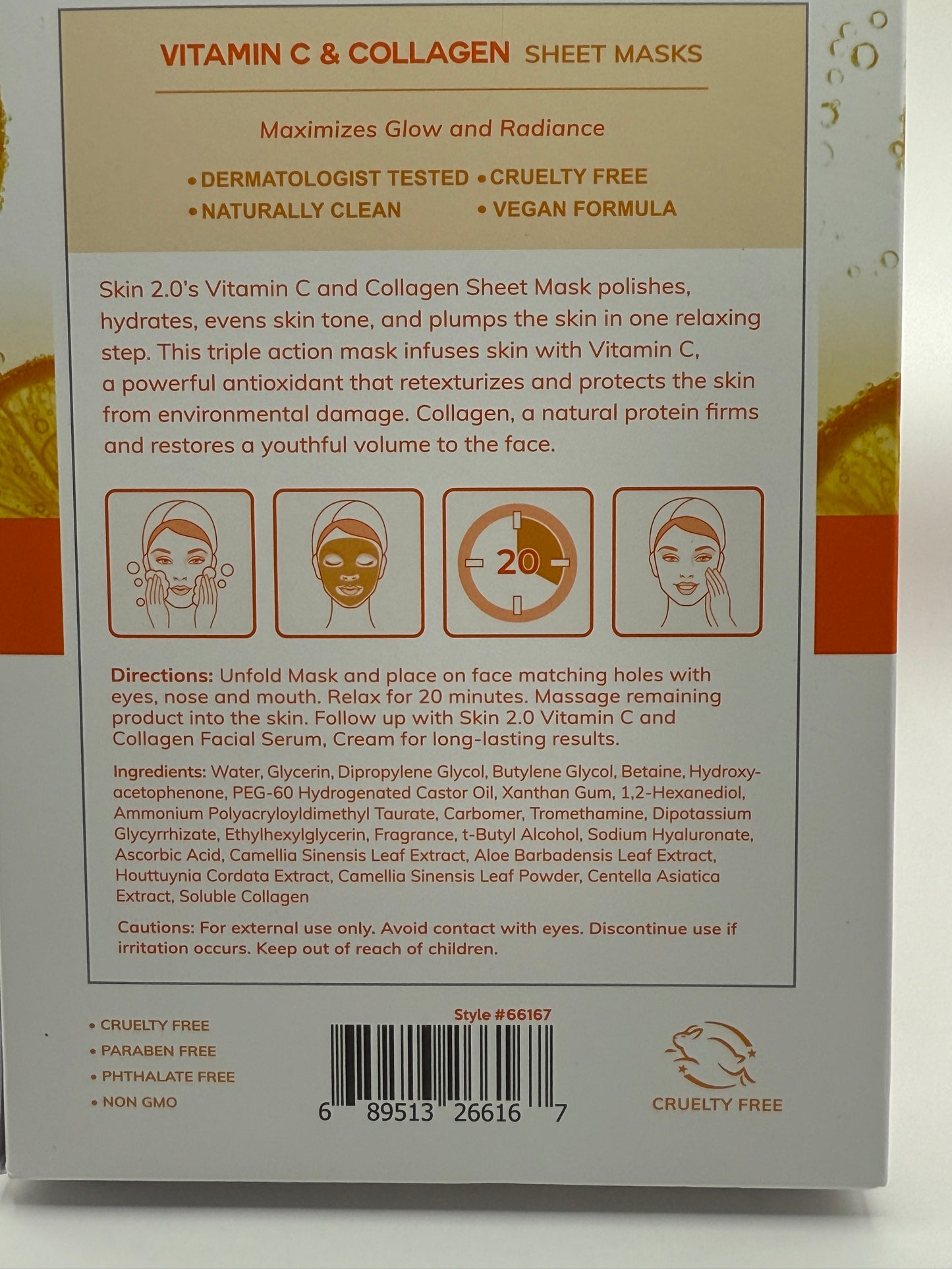 VITAMIN C & COLLAGEN SHEET MASKS